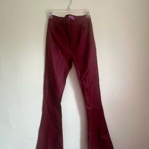 Edikted Deep Red Flared Pants